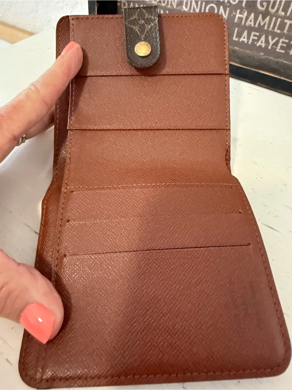 Louis Vuitton Monogram compact zip wallet Vintage